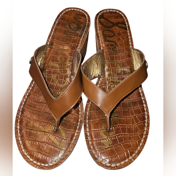 Sam Edelman Romy Wedge Thong Sandals Women's Size 9 - Picture 2 of 5